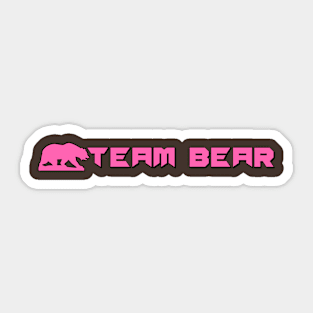 Team Bear (in doll pink) Sticker